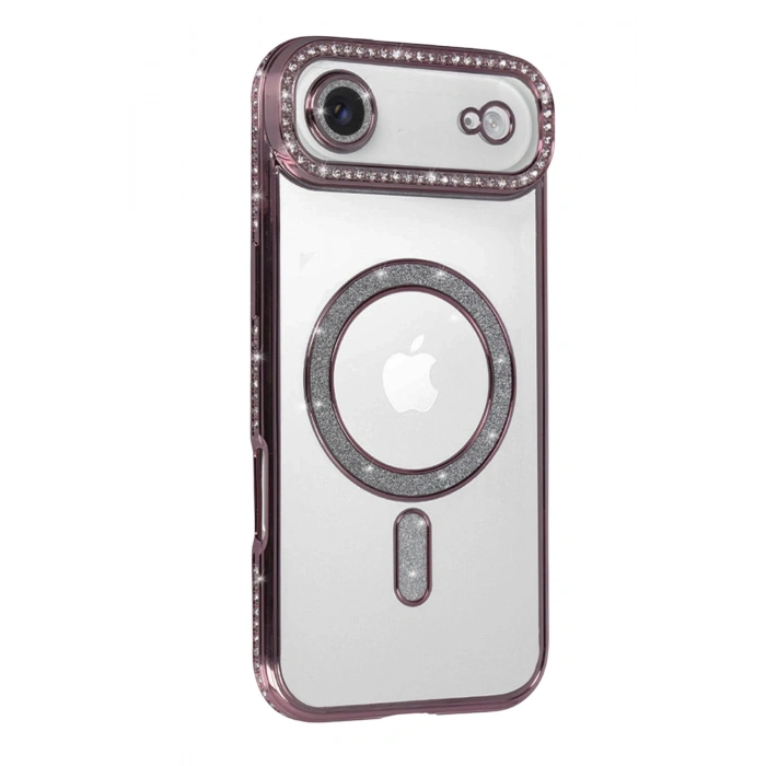 Durukar®   iPhone 17 Air Joke Simli Magneticsafe Kılıf - Pembe