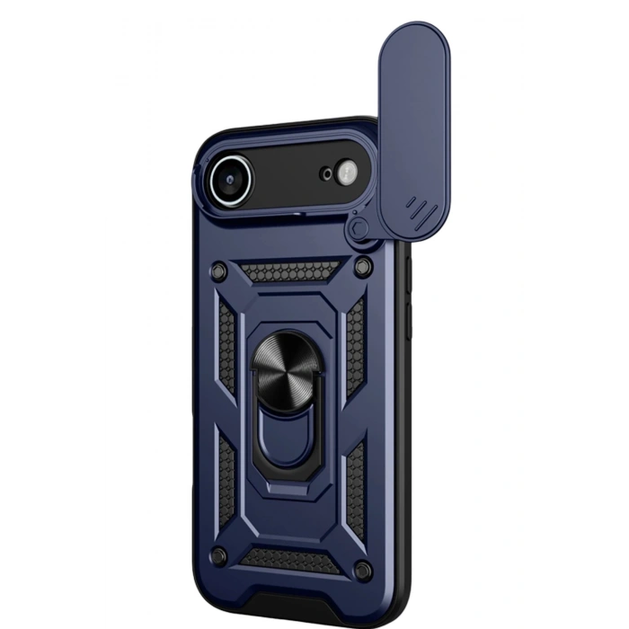 Durukar®   iPhone 17 Air Pars Lens Yüzüklü Silikon - Lacivert