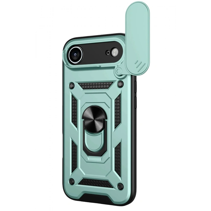 Durukar®   iPhone 17 Air Pars Lens Yüzüklü Silikon - Yeşil