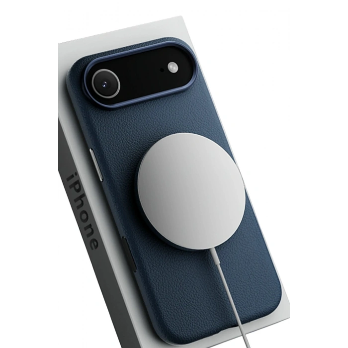 Durukar®  iPhone 17 Air Wonder Deri Magsafe Kapak - Lacivert