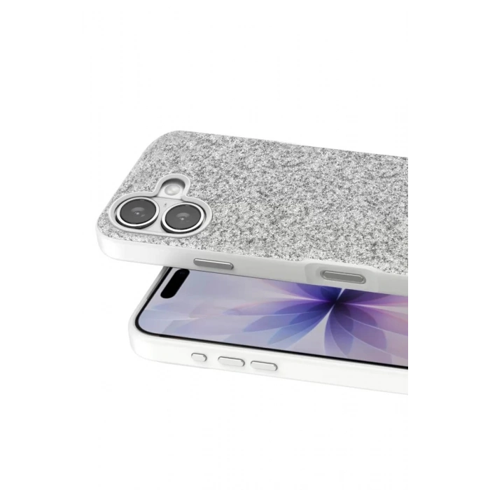 Durukar®   iPhone 17 Bright Simli Kapak - Beyaz
