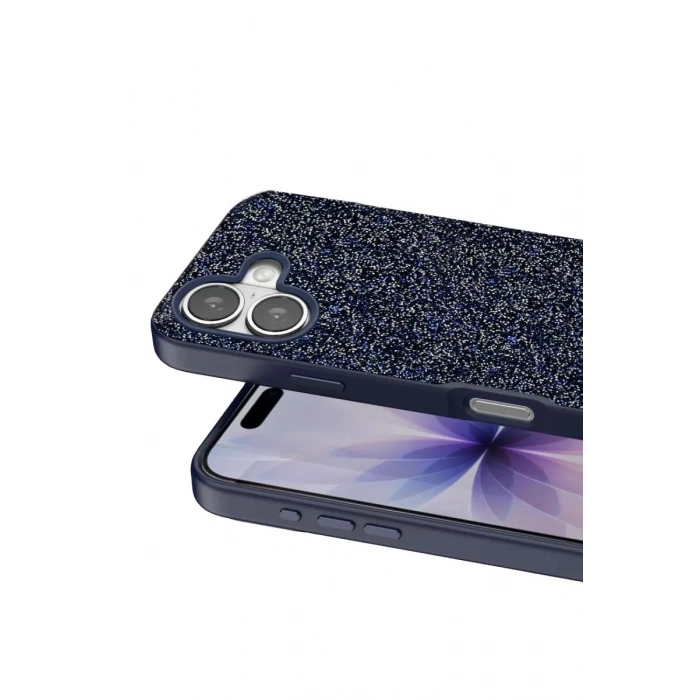 Durukar®   iPhone 17 Bright Simli Kapak - Mavi