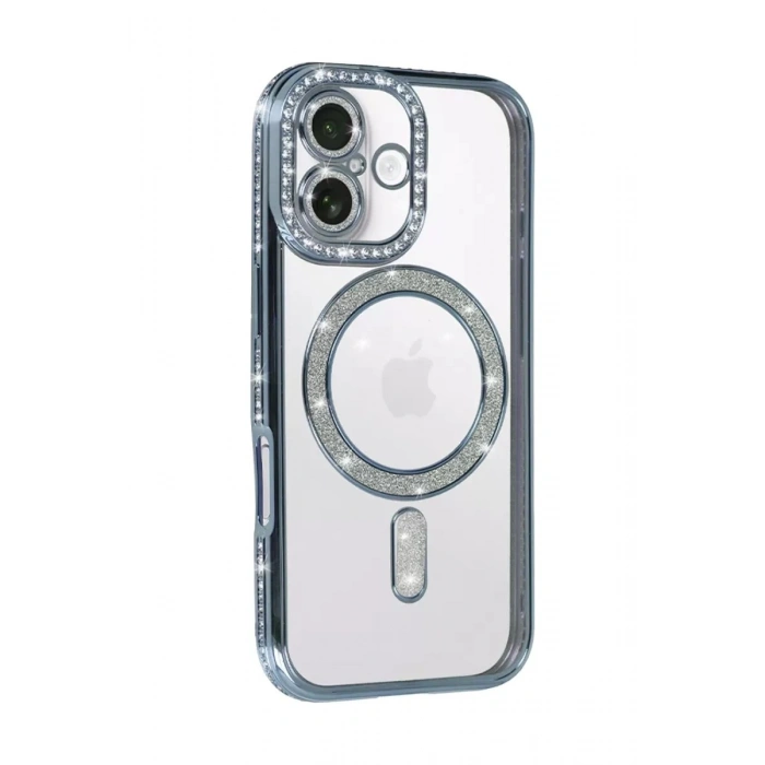 Durukar®   iPhone 17 Joke Simli Magneticsafe Kılıf - Mavi