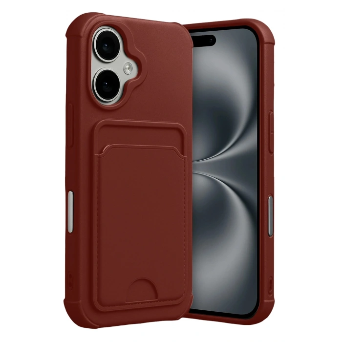 Durukar®   iPhone 17 Kelvin Kartvizitli Silikon - Bordo
