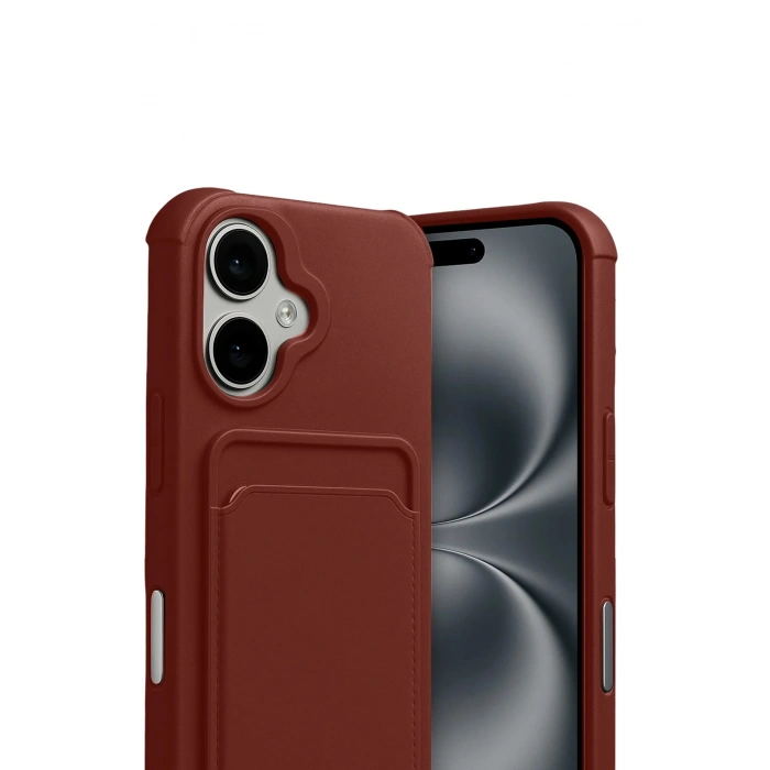 Durukar®   iPhone 17 Kelvin Kartvizitli Silikon - Bordo