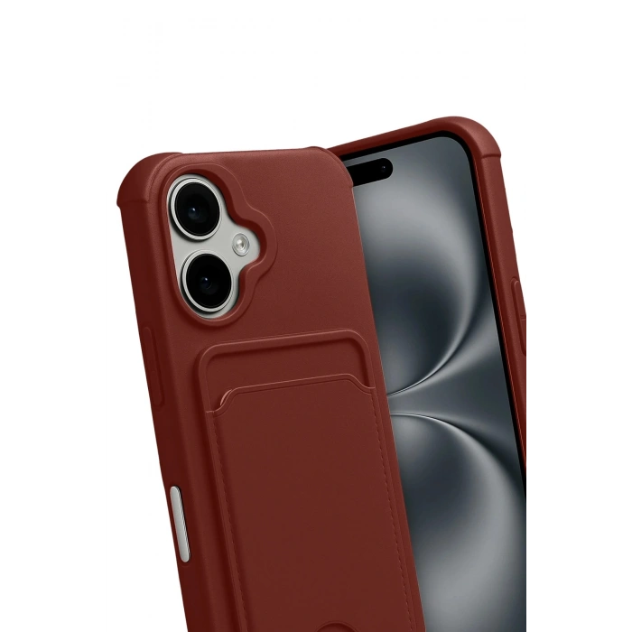 Durukar®   iPhone 17 Kelvin Kartvizitli Silikon - Bordo