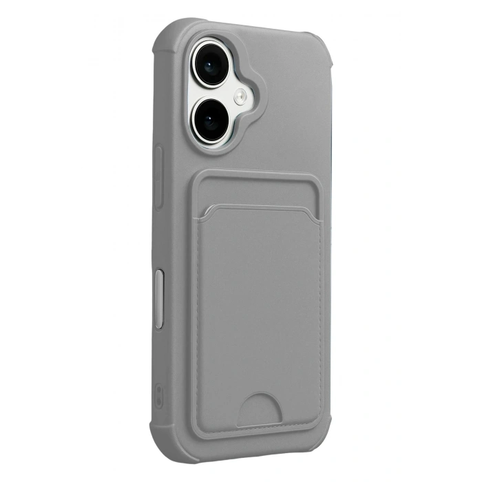 Durukar®   iPhone 17 Kelvin Kartvizitli Silikon - Gri