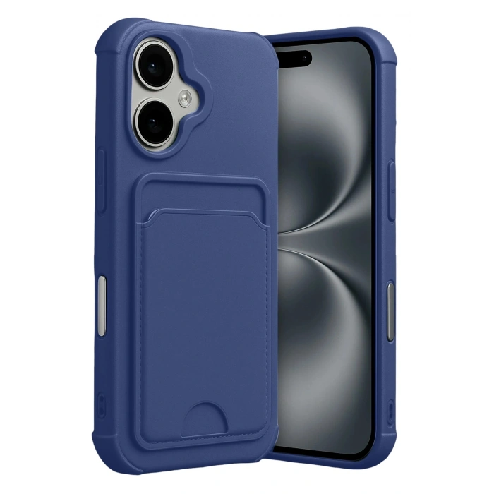 Durukar®   iPhone 17 Kelvin Kartvizitli Silikon - Lacivert