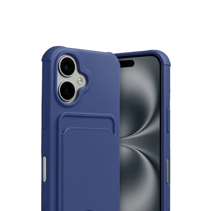Durukar®   iPhone 17 Kelvin Kartvizitli Silikon - Lacivert
