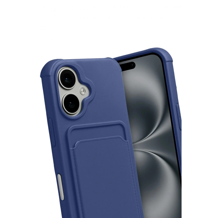 Durukar®   iPhone 17 Kelvin Kartvizitli Silikon - Lacivert