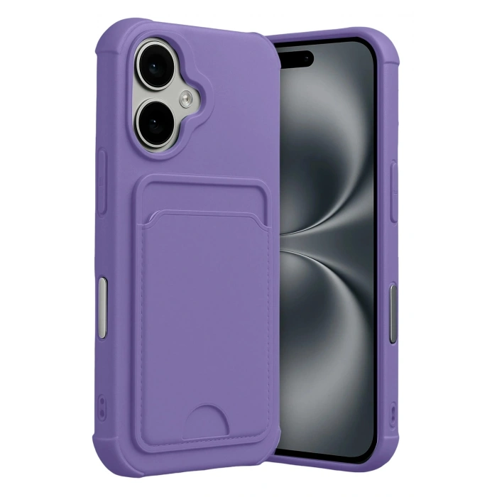 Durukar®   iPhone 17 Kelvin Kartvizitli Silikon - Lila