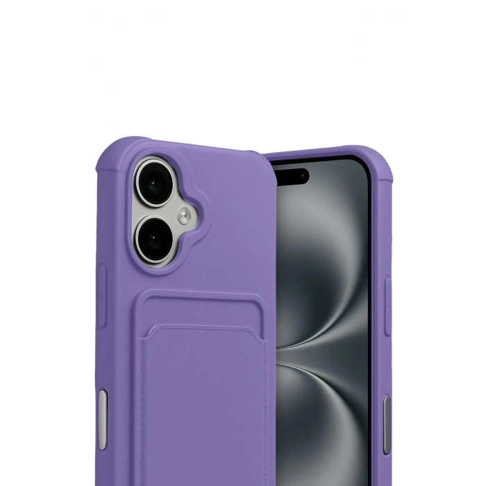 Durukar®   iPhone 17 Kelvin Kartvizitli Silikon - Lila