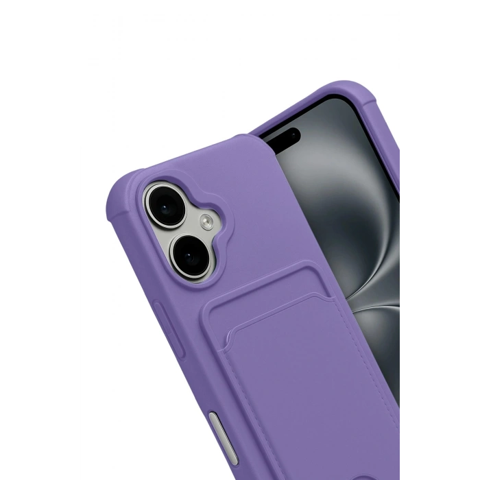Durukar®   iPhone 17 Kelvin Kartvizitli Silikon - Lila