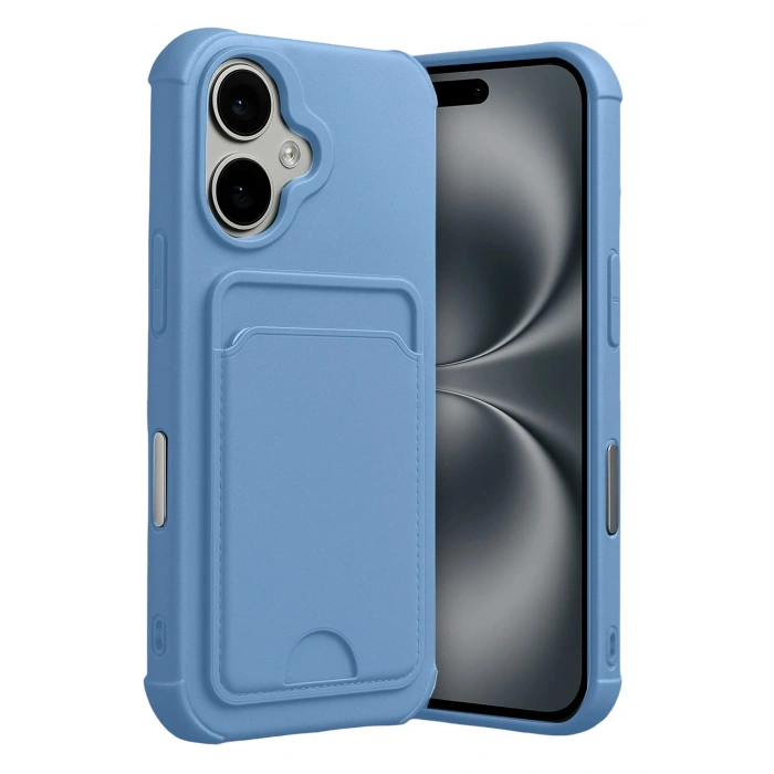 Durukar®   iPhone 17 Kelvin Kartvizitli Silikon - Mavi