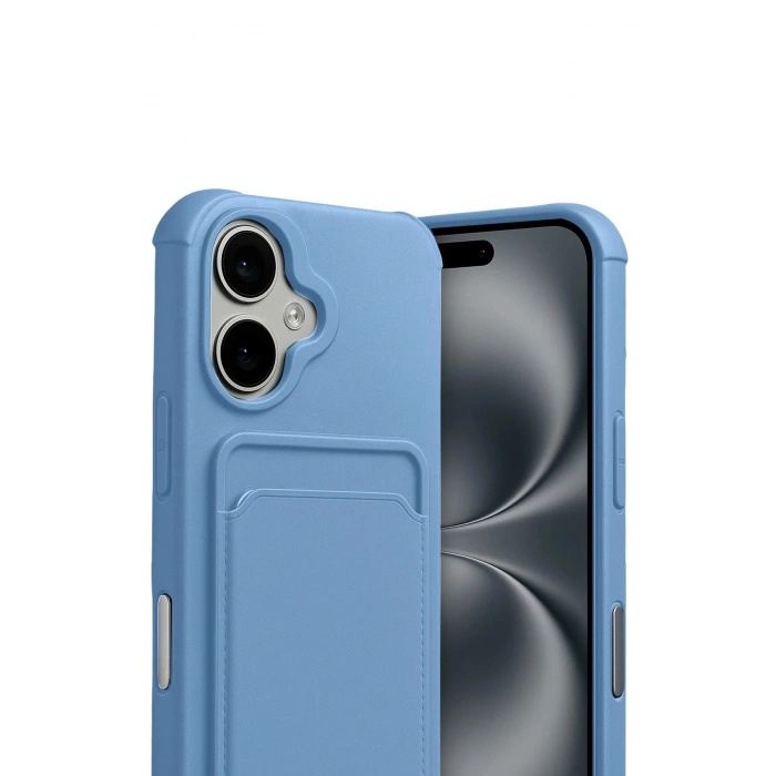 Durukar®   iPhone 17 Kelvin Kartvizitli Silikon - Mavi
