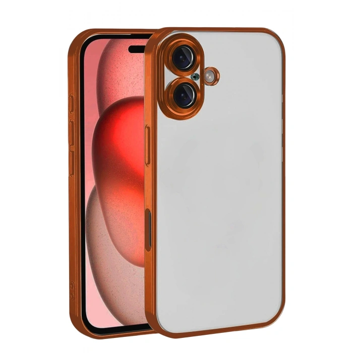 Durukar®   iPhone 17  Lensli Silikon - Turuncu