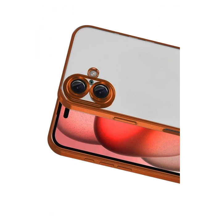 Durukar®   iPhone 17  Lensli Silikon - Turuncu