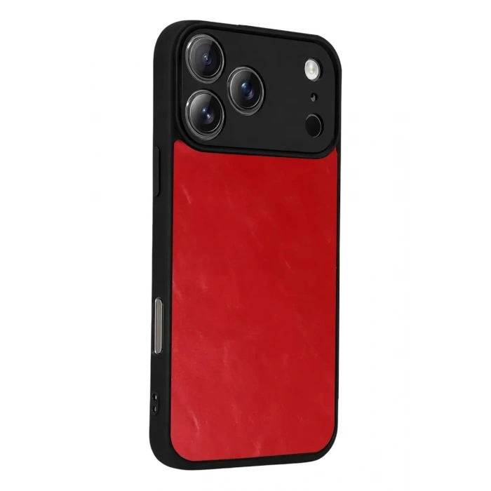 Durukar®   iPhone 17 Pro Aras Deri Kapak - Kırmızı