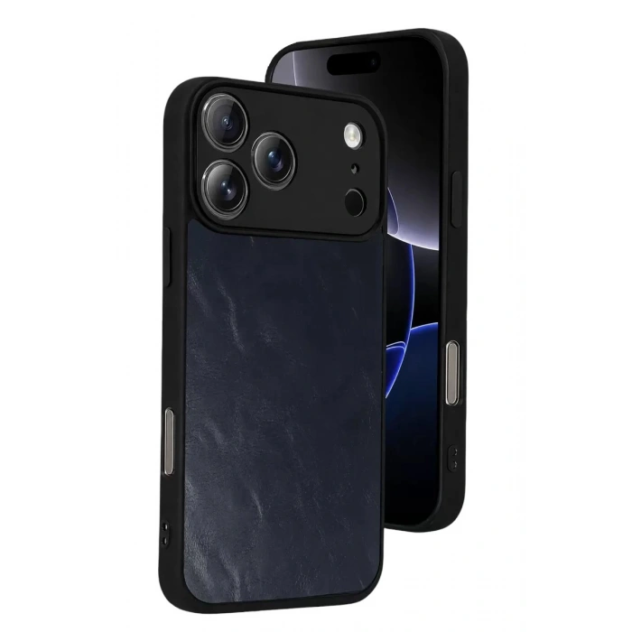Durukar®   iPhone 17 Pro Aras Deri Kapak - Lacivert
