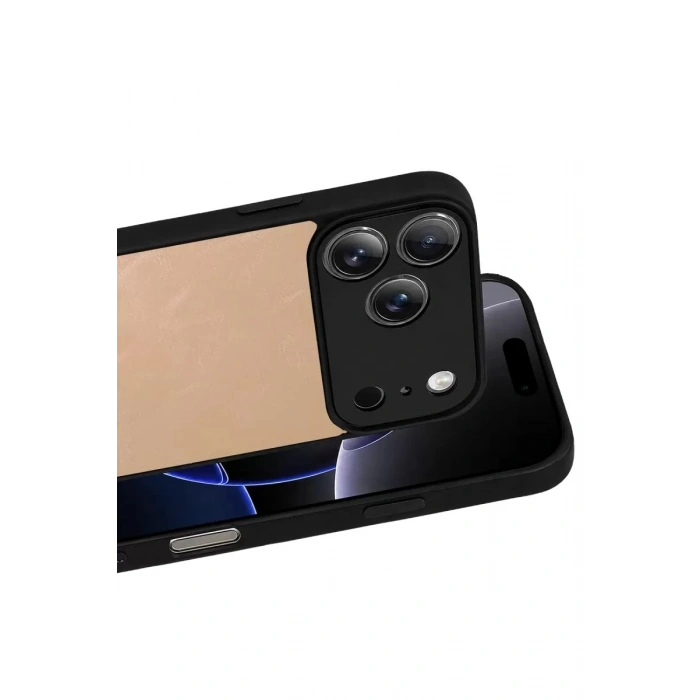Durukar®   iPhone 17 Pro Aras Deri Kapak - Pudra