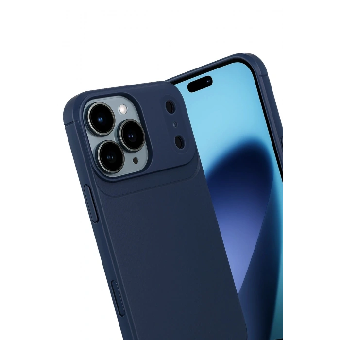 Durukar®   iPhone 17 Pro Auto Focus Karbon Kapak - Lacivert