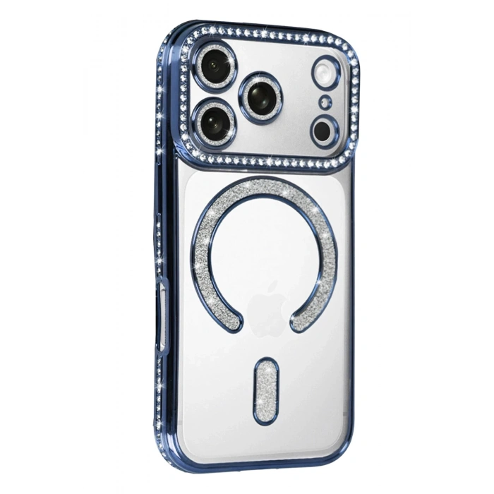 Durukar®   iPhone 17 Pro Joke Simli Magneticsafe Kılıf - Mavi