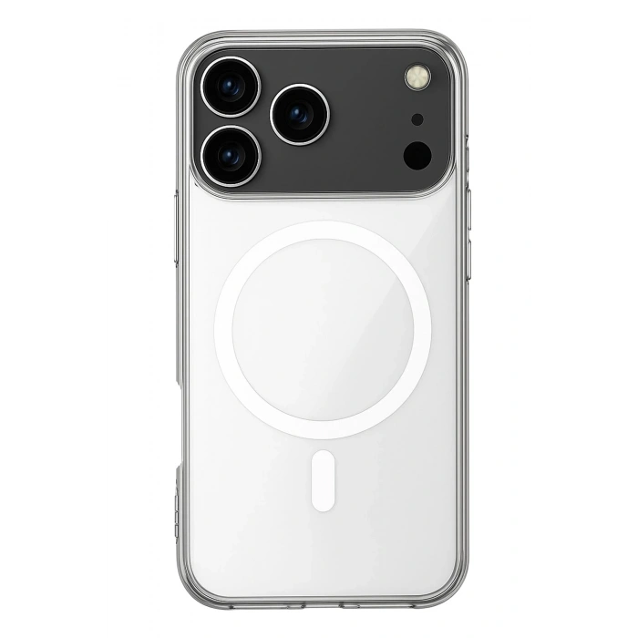 Durukar®  iPhone 17 Pro Kılıf Magneticsafe Şeffaf Silikon - Şeffaf