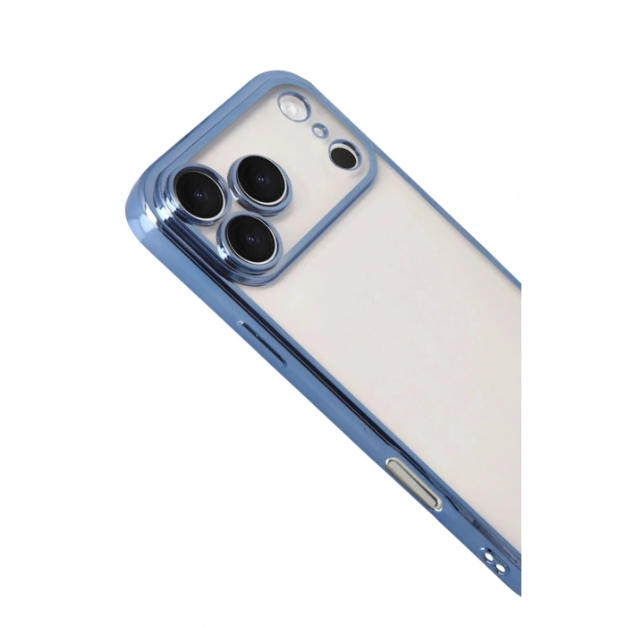 Durukar®   iPhone 17 Pro  Lensli Silikon - Açık Mavi