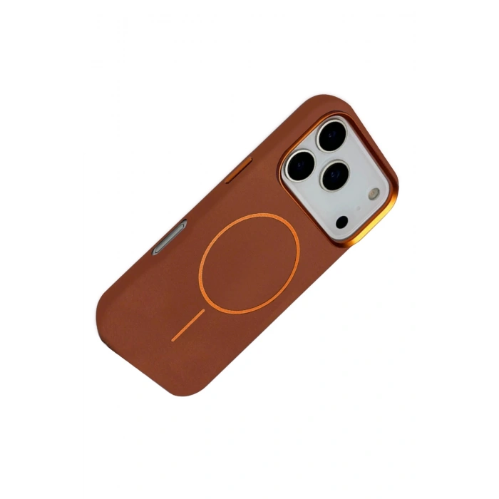 Durukar®   iPhone 17 Pro Luno Deri Magsafe Kapak - Kahverengi