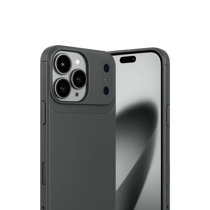 Durukar®   iPhone 17 Pro Max Auto Focus Karbon Kapak - Gri