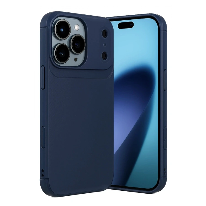 Durukar®   iPhone 17 Pro Max Auto Focus Karbon Kapak - Lacivert