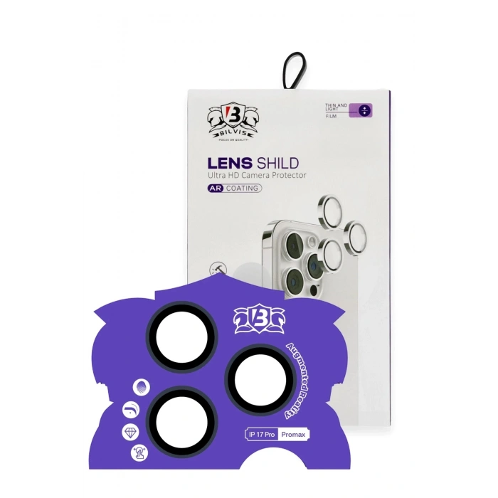 Durukar®   iPhone 17 Pro Max Bilvis Titan Kamera Lens - Lacivert