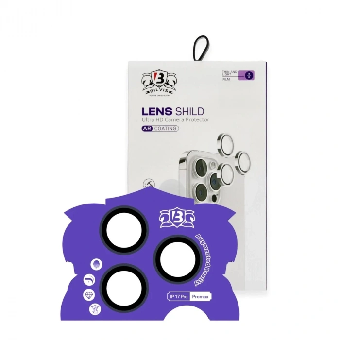 Durukar®   iPhone 17 Pro Max Bilvis Titan Kamera Lens - Lacivert