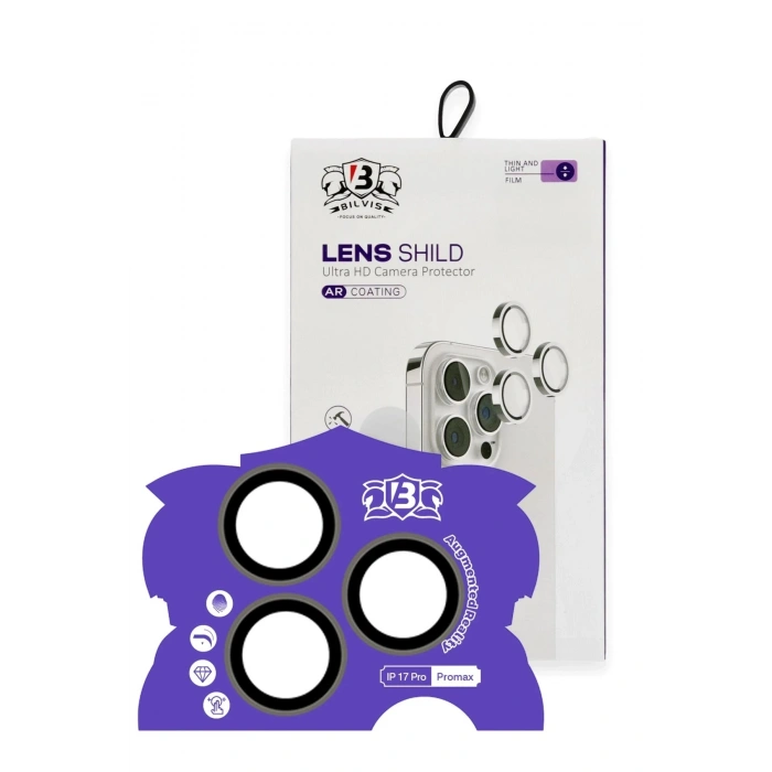 Durukar®   iPhone 17 Pro Max Bilvis Titan Kamera Lens - Natural Grey