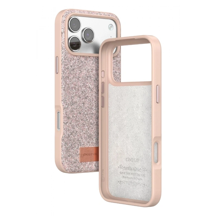 Durukar®   iPhone 17 Pro Max Bright Simli Kapak - Pembe