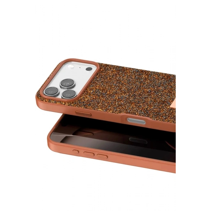 Durukar®   iPhone 17 Pro Max Bright Simli Kapak - Turuncu