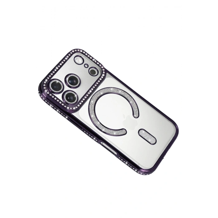Durukar®   iPhone 17 Pro Max Joke Simli Magneticsafe Kılıf - Derin Mor
