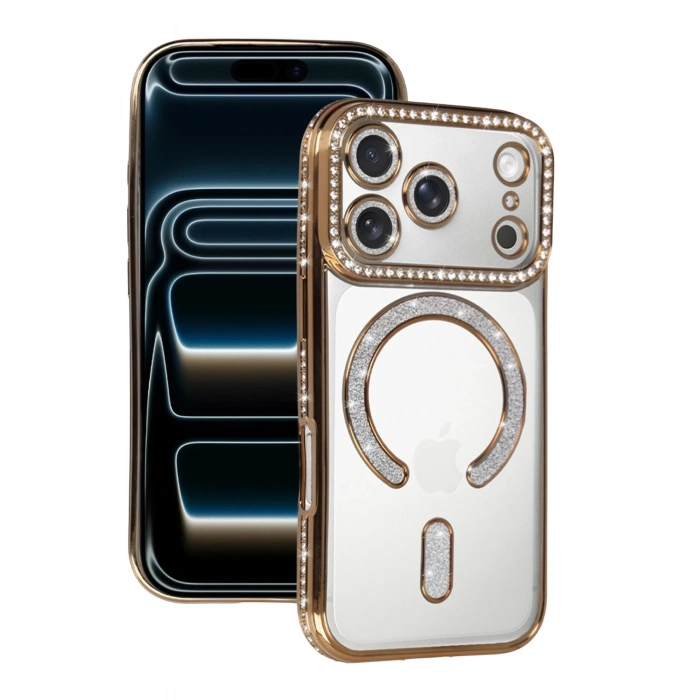 Durukar®   iPhone 17 Pro Max Joke Simli Magneticsafe Kılıf - Gold