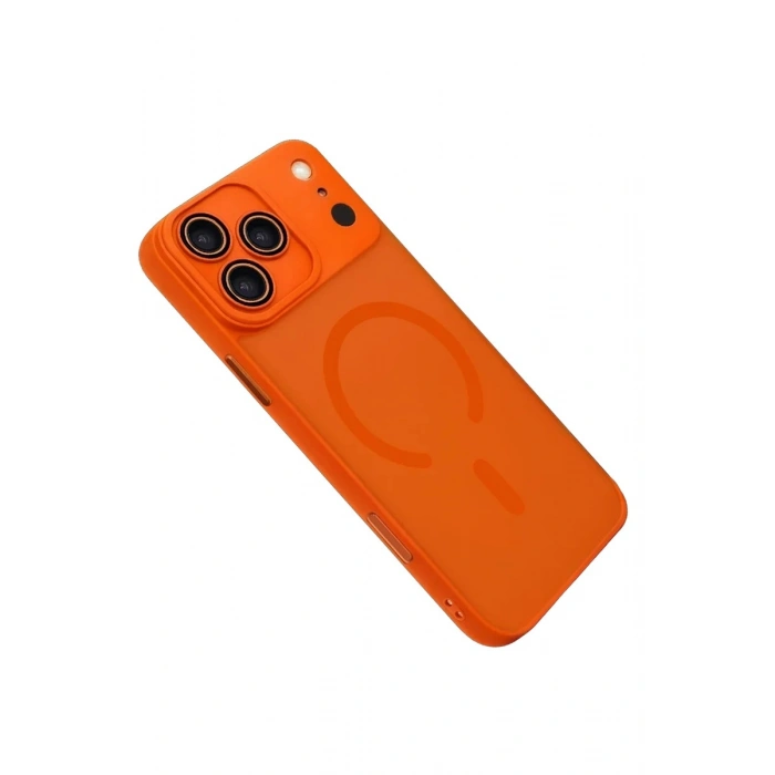 Durukar®   iPhone 17 Pro Max Jota Lensli Magsafe Kapak - Turuncu