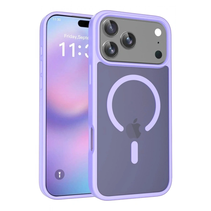 Durukar®   iPhone 17 Pro Max Jota Magsafe Kapak - Lila