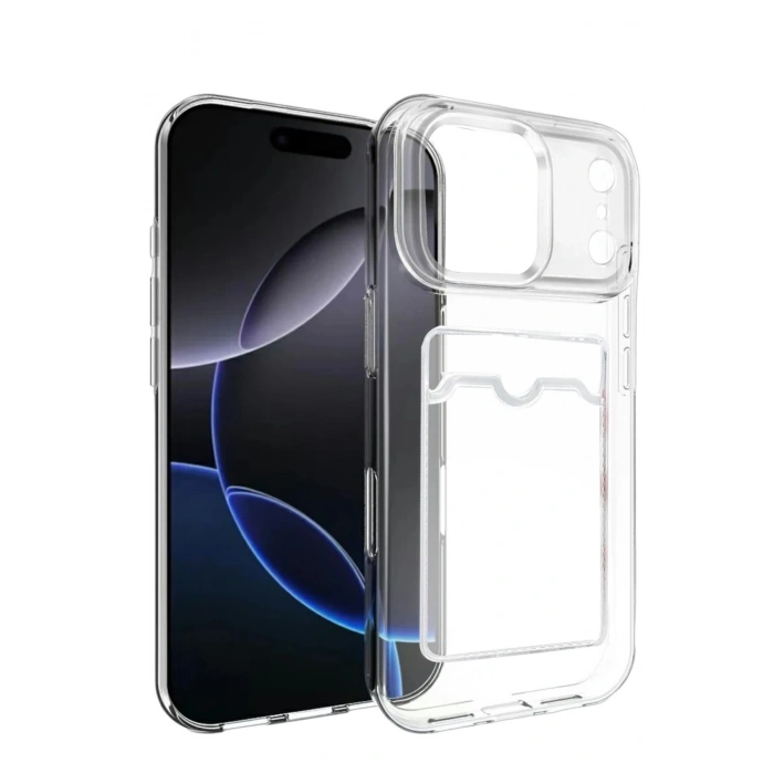 Durukar®   iPhone 17 Pro Max Kart Şeffaf Silikon - Şeffaf