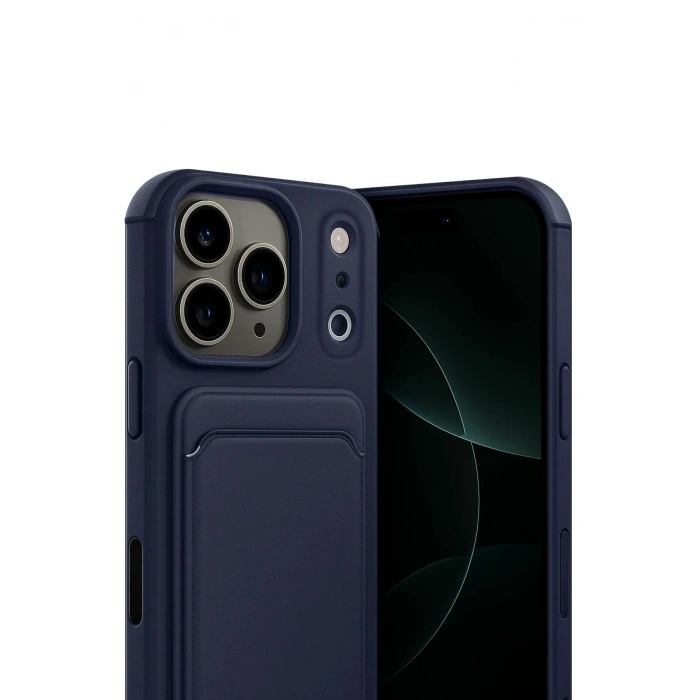 Durukar®   iPhone 17 Pro Max Kelvin Kartvizitli Silikon - Lacivert