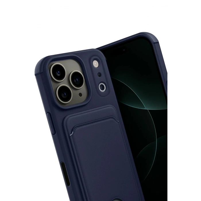 Durukar®   iPhone 17 Pro Max Kelvin Kartvizitli Silikon - Lacivert