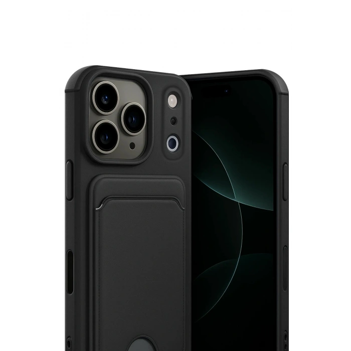 Durukar®   iPhone 17 Pro Max Kelvin Kartvizitli Silikon - Siyah