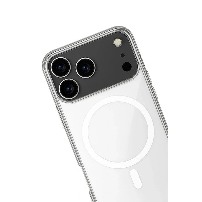 Durukar®  iPhone 17 Pro Max Kılıf Magneticsafe Şeffaf Silikon - Şeffaf