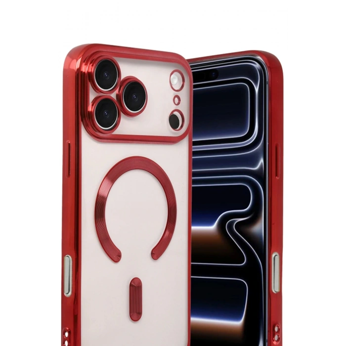 Durukar®   iPhone 17 Pro Max Kross Magneticsafe Kapak - Kırmızı