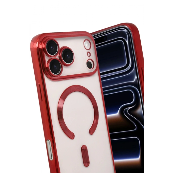Durukar®   iPhone 17 Pro Max Kross Magneticsafe Kapak - Kırmızı