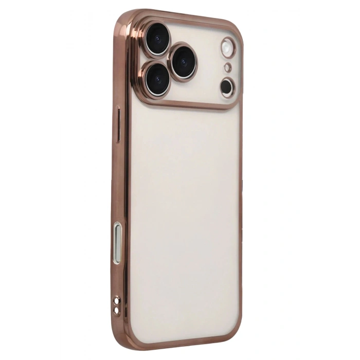 Durukar®   iPhone 17 Pro Max  Lensli Silikon - Çöl Titanyum