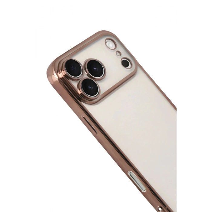 Durukar®   iPhone 17 Pro Max  Lensli Silikon - Çöl Titanyum