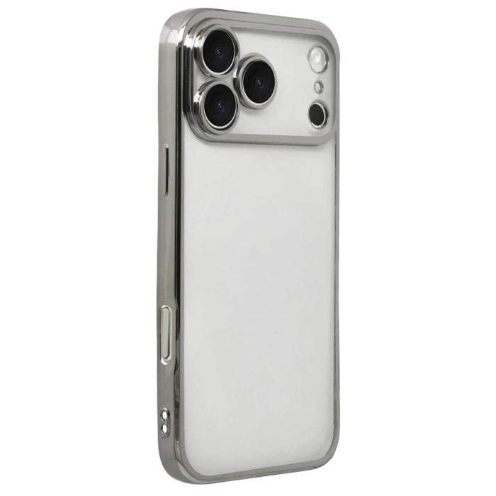 Durukar®   iPhone 17 Pro Max  Lensli Silikon - Gümüş